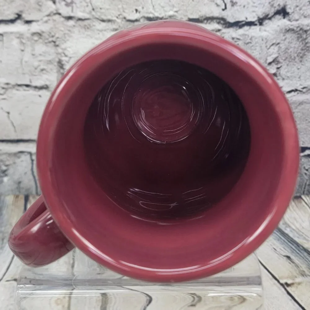 Longaberger Red Paprika Footed Mug Woven Traditions Cappuccino Latte Coffee Cup‎
